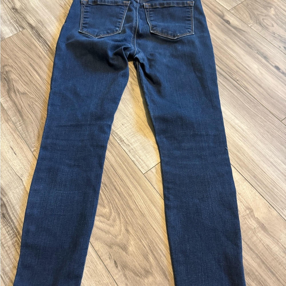 Dark Blue Women's Jeans Ann Taylor LOFT skinny ankle. Size 2 petite - Picture 2 of 7